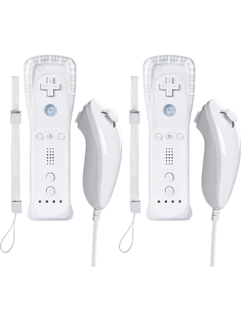Upgrade Remote Controller for Wii/Wii U - 2 Pack with Silicone Case & Wristband